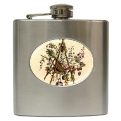 Vintage-antique-plate-china Hip Flask (6 Oz)