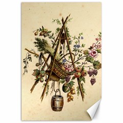 Vintage-antique-plate-china Canvas 20  X 30 