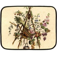 Vintage-antique-plate-china Fleece Blanket (mini) by Maspions