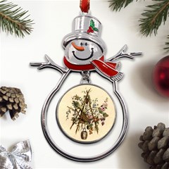 Vintage-antique-plate-china Metal Snowman Ornament