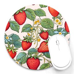 Strawberry-fruits Round Mousepad