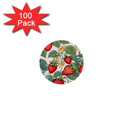 Strawberry-fruits 1  Mini Buttons (100 Pack) 