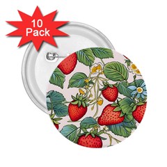 Strawberry-fruits 2 25  Buttons (10 Pack)  by Maspions