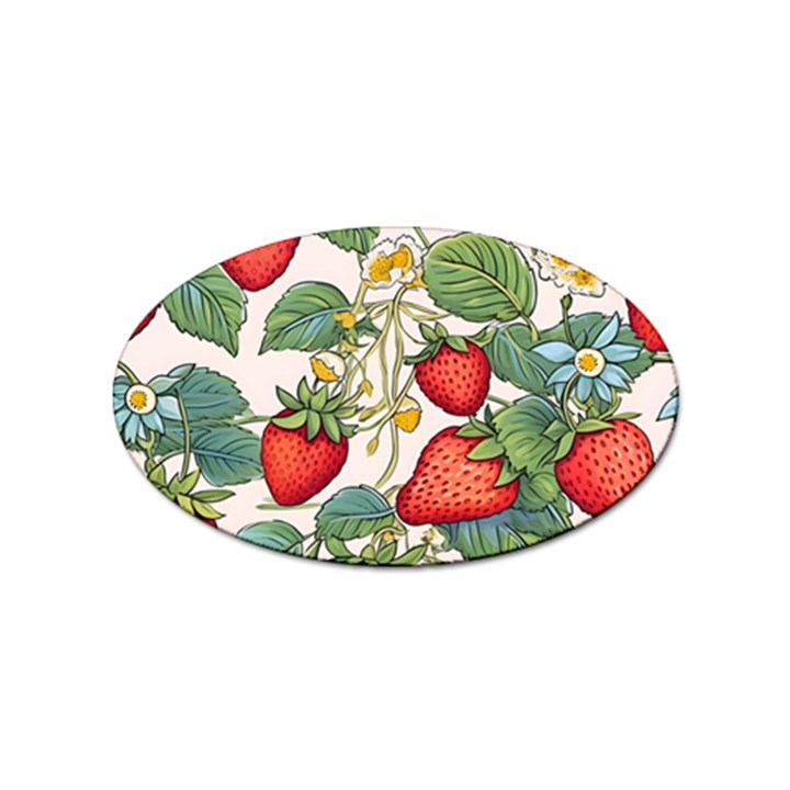 Strawberry-fruits Sticker (Oval)