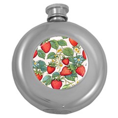 Strawberry-fruits Round Hip Flask (5 Oz)