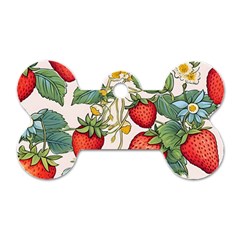 Strawberry-fruits Dog Tag Bone (one Side)