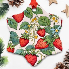 Strawberry-fruits Snowflake Ornament (two Sides)