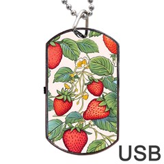 Strawberry-fruits Dog Tag Usb Flash (one Side)