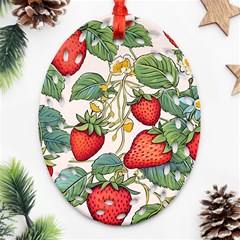 Strawberry-fruits Ornament (oval Filigree)