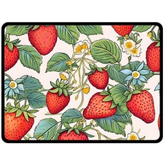 Strawberry-fruits Two Sides Fleece Blanket (large)