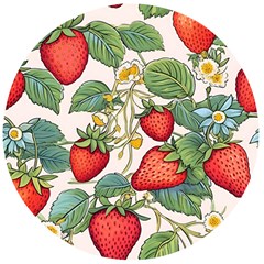 Strawberry-fruits Wooden Bottle Opener (round)