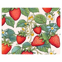 Strawberry-fruits Premium Plush Fleece Blanket (medium)