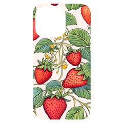 Strawberry-fruits Iphone 14 Pro Max Black Uv Print Case by Maspions