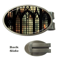 Stained Glass Window Gothic Money Clips (oval) 