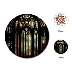 Stained Glass Window Gothic Playing Cards Single Design (round)