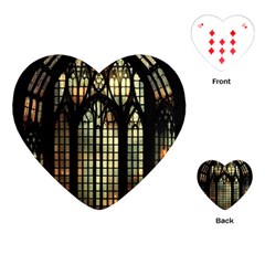 Stained Glass Window Gothic Playing Cards Single Design (heart)