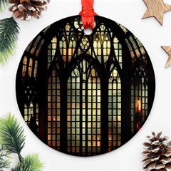 Stained Glass Window Gothic Round Ornament (two Sides)