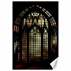 Stained Glass Window Gothic Canvas 24  X 36  by Maspions