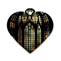 Stained Glass Window Gothic Dog Tag Heart (one Side) by Maspions