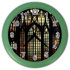 Stained Glass Window Gothic Color Wall Clock