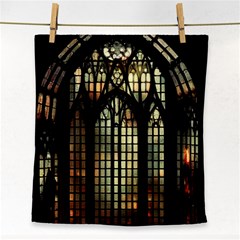 Stained Glass Window Gothic Face Towel by Maspions