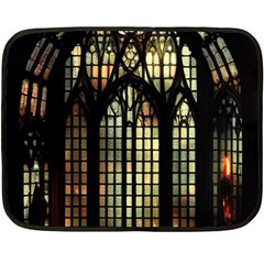 Stained Glass Window Gothic Fleece Blanket (mini) by Maspions