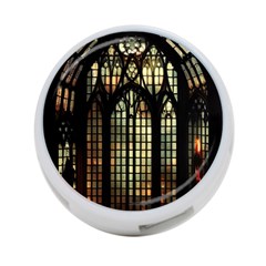 Stained Glass Window Gothic 4-port Usb Hub (one Side)