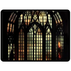 Stained Glass Window Gothic Fleece Blanket (large)