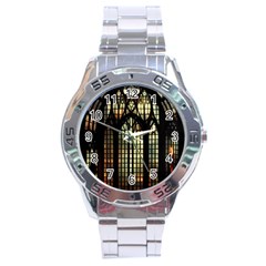 Stained Glass Window Gothic Stainless Steel Analogue Watch by Maspions