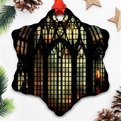 Stained Glass Window Gothic Ornament (snowflake)