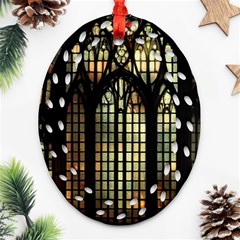 Stained Glass Window Gothic Ornament (oval Filigree)