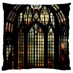 Stained Glass Window Gothic Large Cushion Case (one Side)