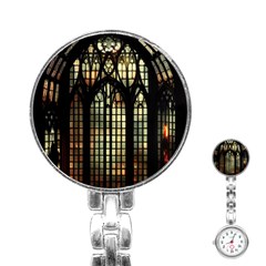 Stained Glass Window Gothic Stainless Steel Nurses Watch by Maspions