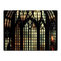 Stained Glass Window Gothic Two Sides Premium Plush Fleece Blanket (mini)