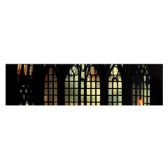 Stained Glass Window Gothic Oblong Satin Scarf (16  X 60 )