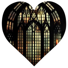 Stained Glass Window Gothic Wooden Puzzle Heart by Maspions