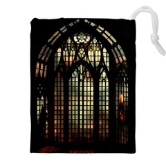 Stained Glass Window Gothic Drawstring Pouch (5xl)