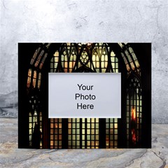 Stained Glass Window Gothic White Tabletop Photo Frame 4 x6 