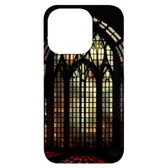 Stained Glass Window Gothic Iphone 14 Pro Black Uv Print Case