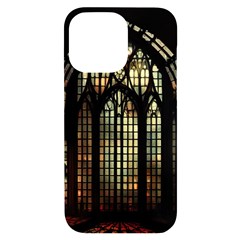 Stained Glass Window Gothic Iphone 14 Pro Max Black Uv Print Case by Maspions