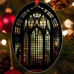 Stained Glass Window Gothic Uv Print Acrylic Ornament Oval by Maspions