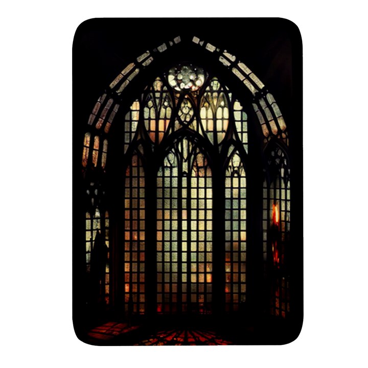 Stained Glass Window Gothic Rectangular Glass Fridge Magnet (4 pack)