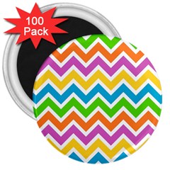 Chevron Pattern Design Texture 3  Magnets (100 Pack) by Apen