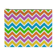 Chevron Pattern Design Texture Cosmetic Bag (xl) by Apen