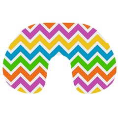 Chevron Pattern Design Texture Travel Neck Pillow by Apen