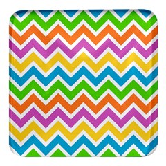 Chevron Pattern Design Texture Square Glass Fridge Magnet (4 Pack) by Apen