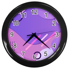 Colorful Labstract Wallpaper Theme Wall Clock (black) by Apen