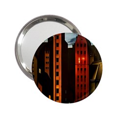 Sci-fi Futuristic Science Fiction City Neon Scene Artistic Technology Machine Fantasy Gothic Town Bu 2 25  Handbag Mirrors by Posterlux