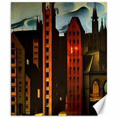 Sci-fi Futuristic Science Fiction City Neon Scene Artistic Technology Machine Fantasy Gothic Town Bu Canvas 20  X 24 