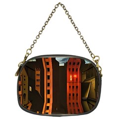 Sci-fi Futuristic Science Fiction City Neon Scene Artistic Technology Machine Fantasy Gothic Town Bu Chain Purse (one Side) by Posterlux